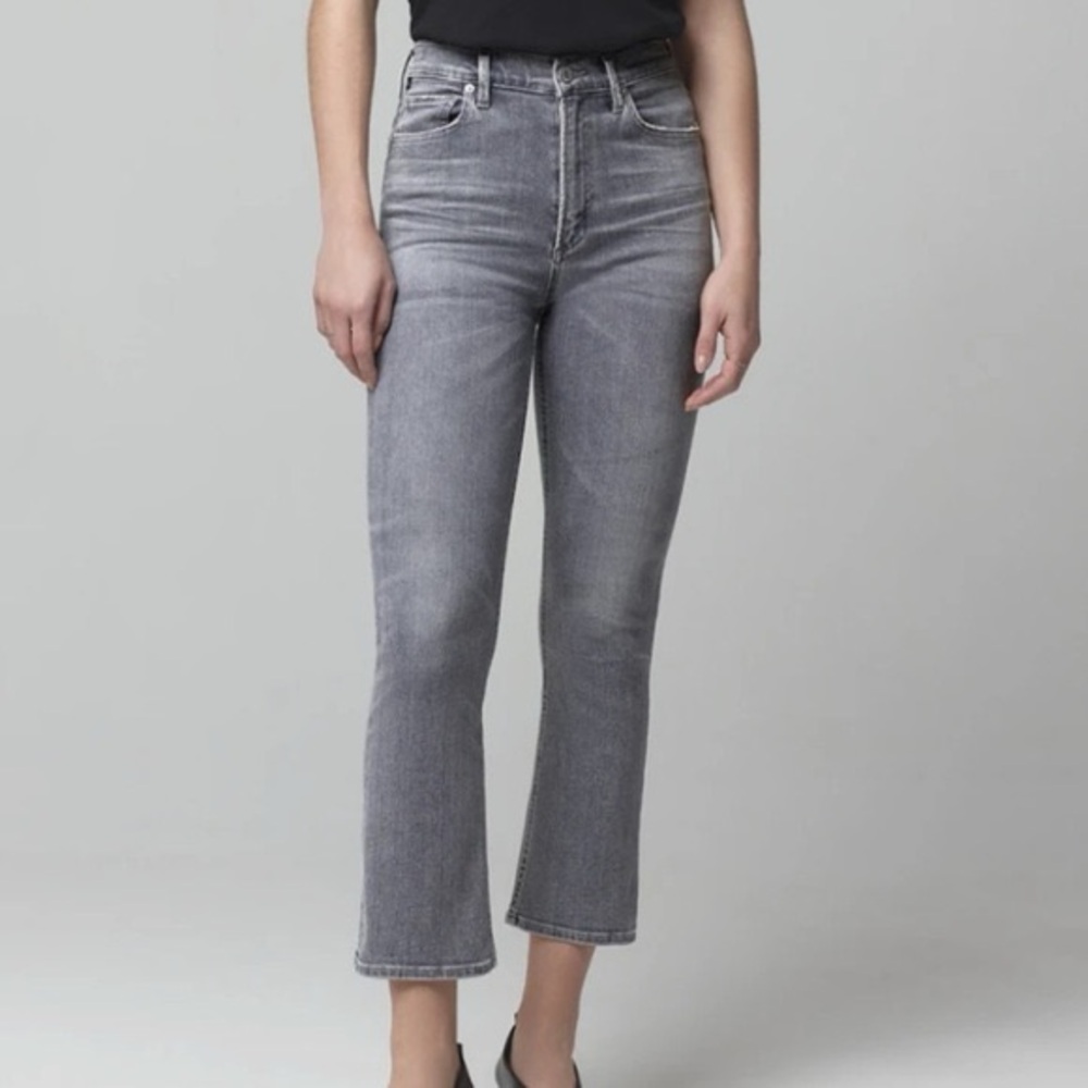 Citizens of Humanity Gray Demy Cropped Flare Jeans Size 28 - perfect condition